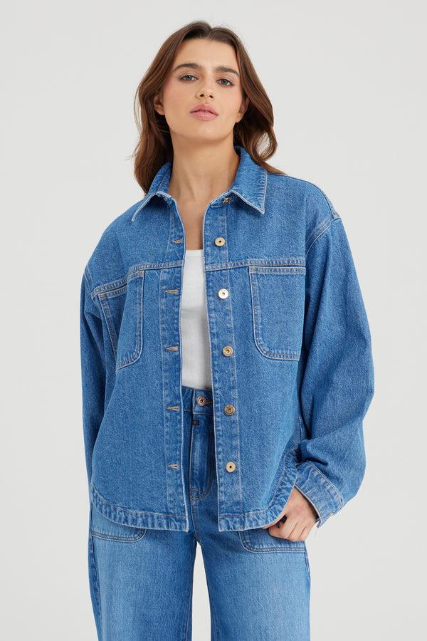 Cup Of Joe Denim Tamara Long Sleeve Jacket