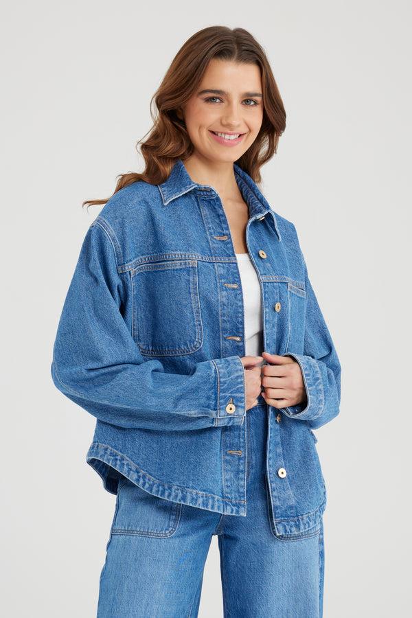cup of joe denim Tamara Long Sleeve Jacket