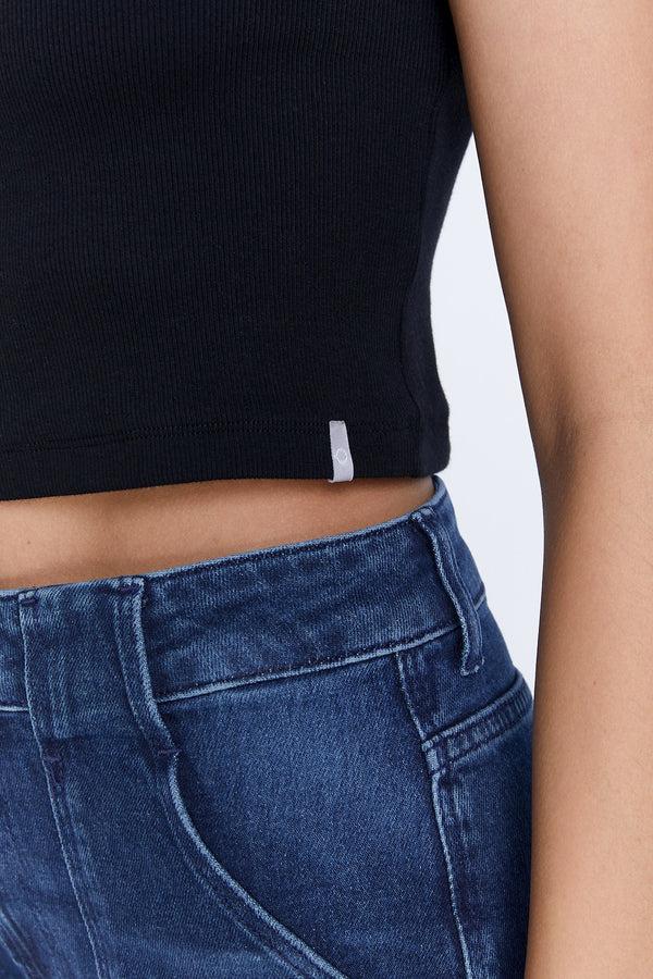 Cup Of Joe Denim Zoe Crew Neck Tank Top