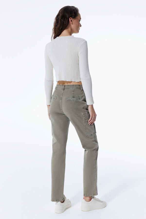 Cup Of Joe Denim Daphne High Waist Regular Length Cargo Pants