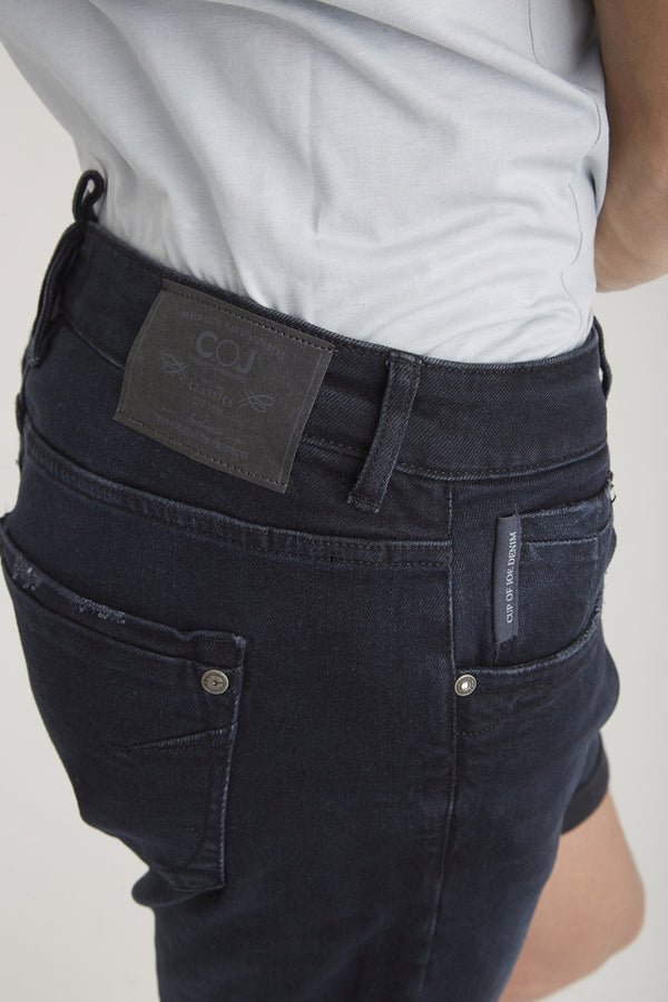 Cup Of Joe Denim Dennis Mid Waist Regular Length 5 Pocket Shorts