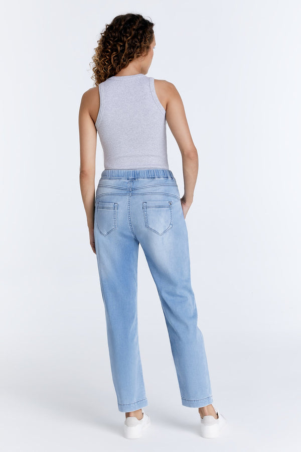 Cup Of Joe Denim Ella Mid Waist Ankle Length Jogger 5 Pocket Jeans