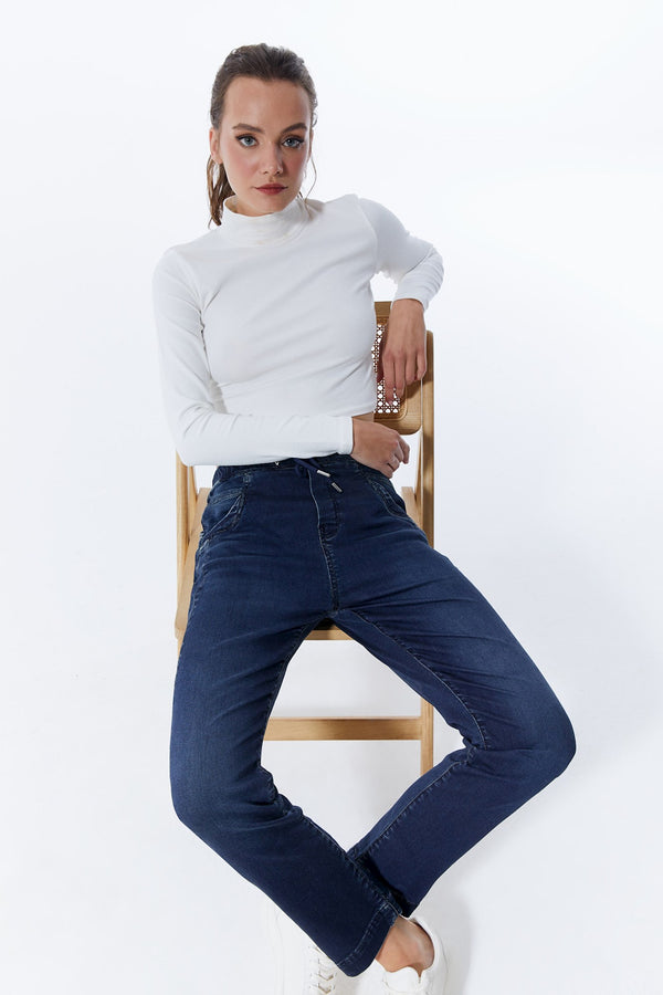 Cup Of Joe Denim Ella Mid Waist Ankle Length Jogger 5 Pocket Jeans