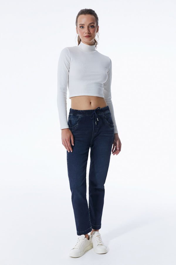 cup of joe denim Ella Mid Waist Ankle Length Jogger 5 Pocket Jeans