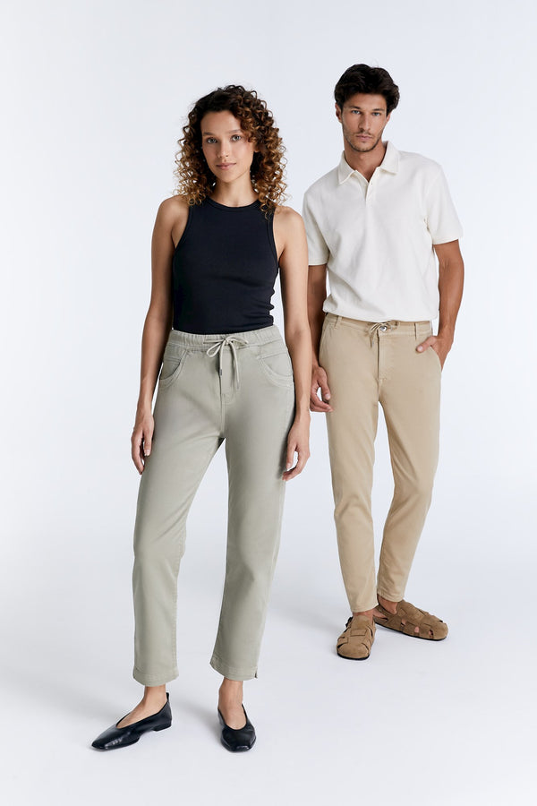 Cup Of Joe Denim Ella Mid Waist Ankle Length Jogger 5 Pocket Pants