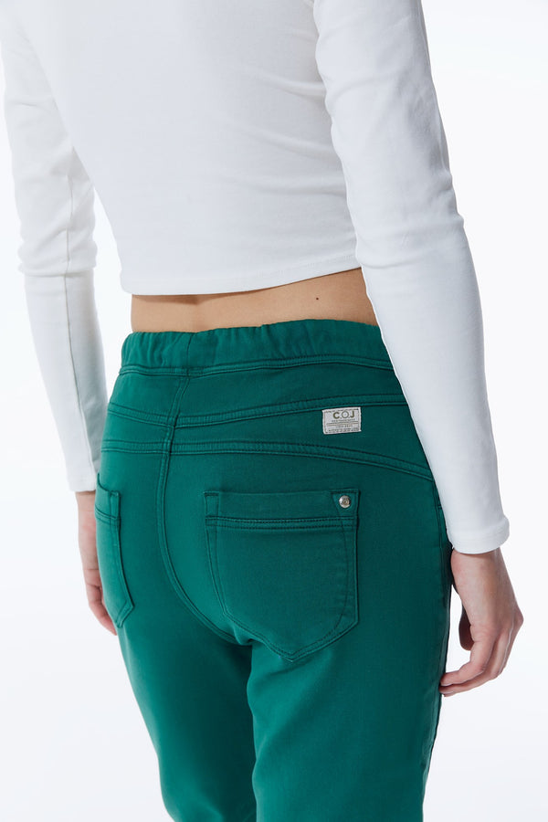 Cup Of Joe Denim Ella Mid Waist Ankle Length Jogger 5 Pocket Pants