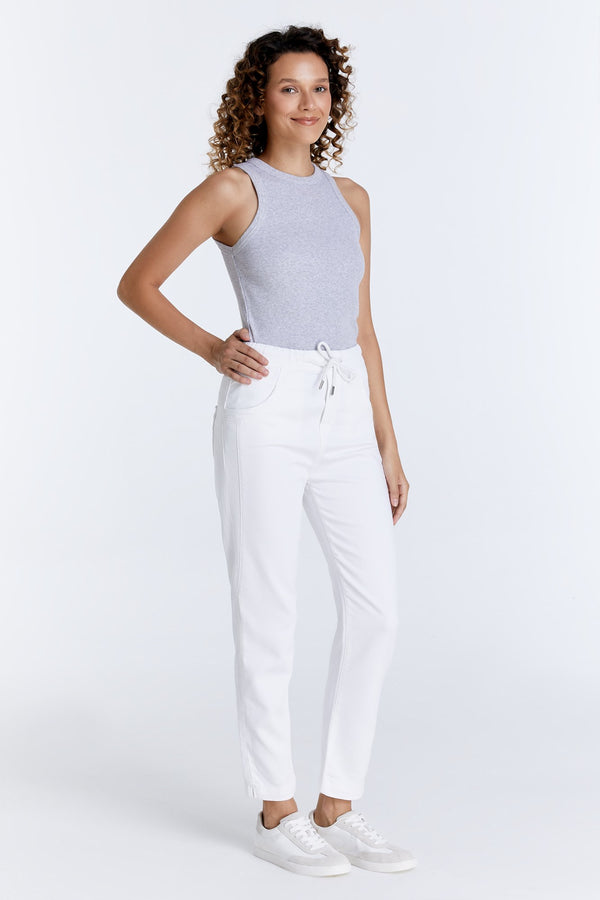 cup of joe denim Ella Mid Waist Ankle Length Jogger 5 Pocket Pants