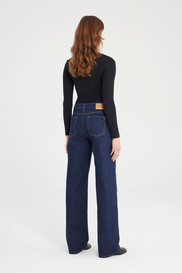 Cup Of Joe Denim Elodie Mid Waist Full Length 5 Pocket Jeans