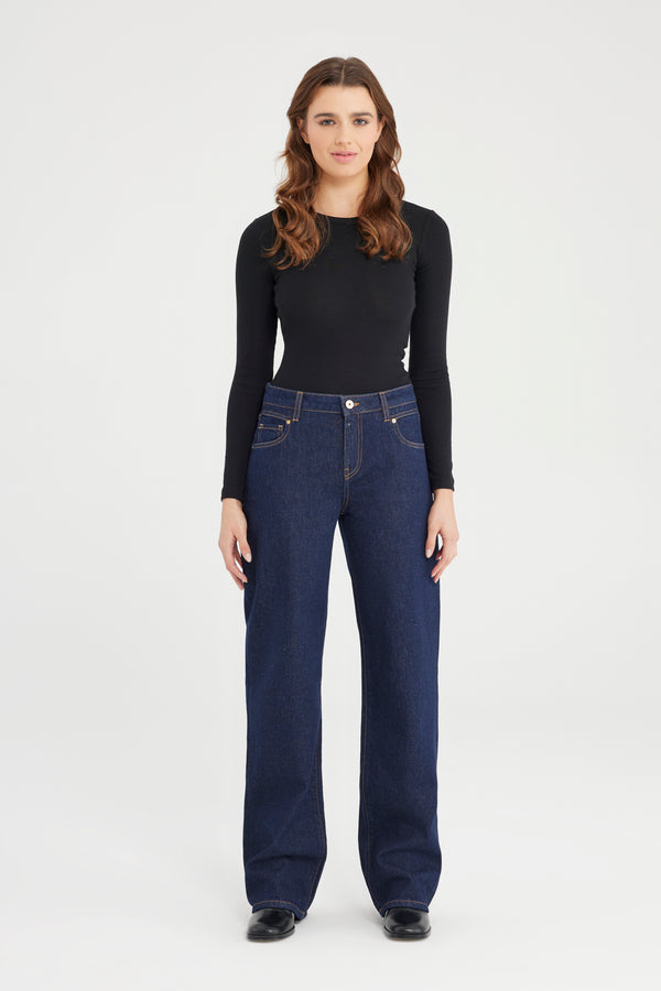 Cup Of Joe Denim Elodie Mid Waist Full Length 5 Pocket Jeans