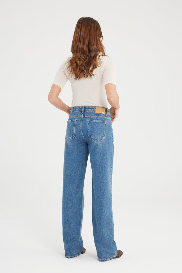 Cup Of Joe Denim Elodie Mid Waist Full Length 5 Pocket Jeans