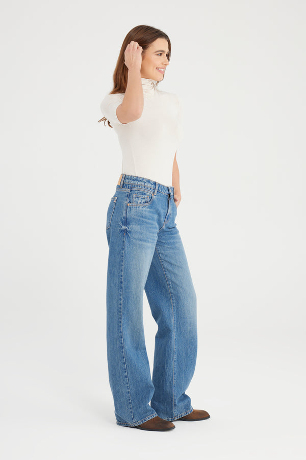 Cup Of Joe Denim Elodie Mid Waist Full Length 5 Pocket Jeans