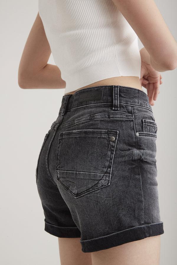 Cup Of Joe Denim Emma Mid Waist Regular Length 5 Pocket Shorts