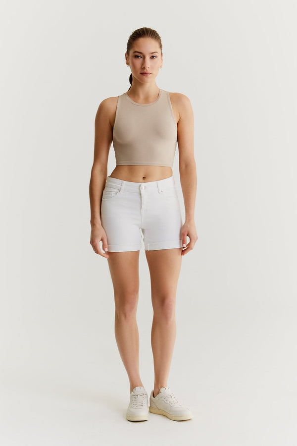 cup of joe denim Emma Mid Waist Regular Length 5 Pocket Shorts