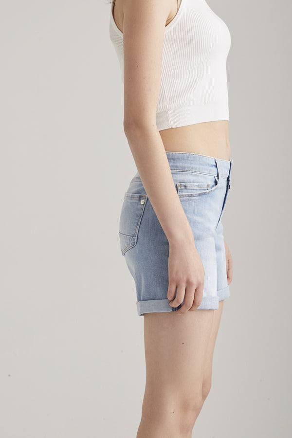 Cup Of Joe Denim Emma Mid Waist Regular Length 5 Pocket Shorts