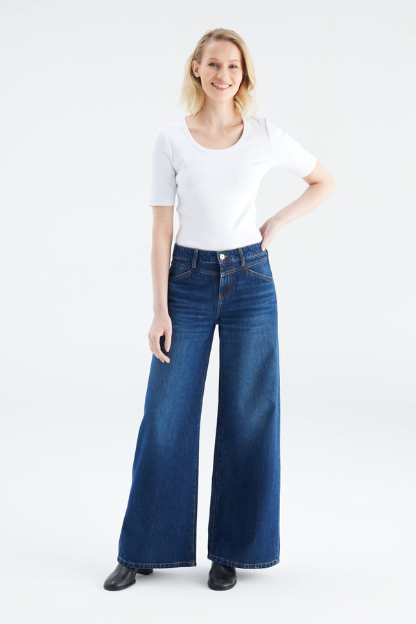 Cup Of Joe Denim Hazel Mid Waist Full Length 5 Pocket Jeans