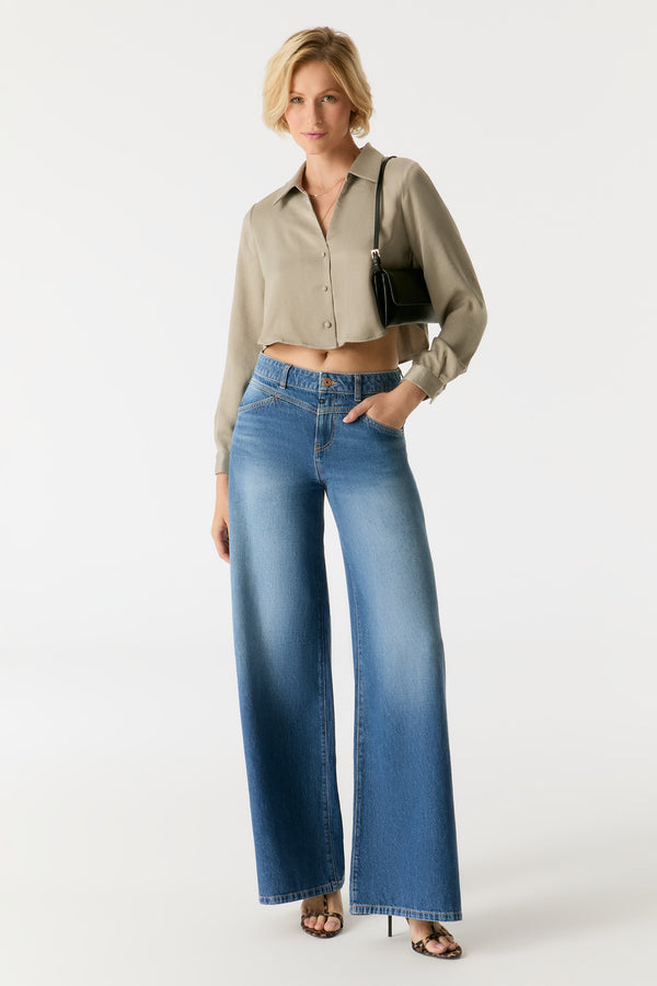 Cup Of Joe Denim Hazel Mid Waist Full Length 5 Pocket Jeans