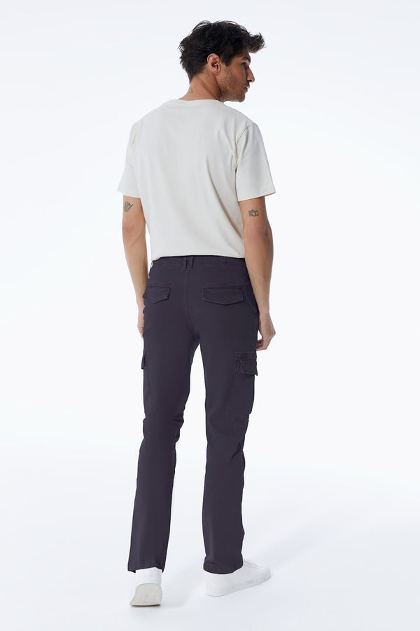 Cup Of Joe Denim Henk Mid Waist Full Length Cargo Pants