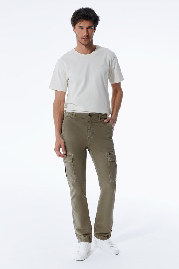 cup of joe denim Henk Mid Waist Full Length Cargo Pants