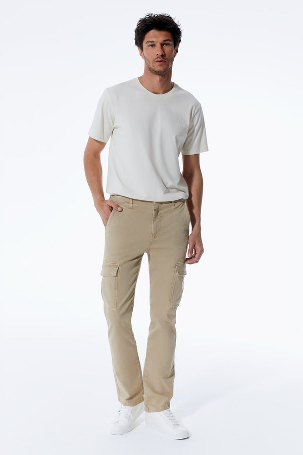 cup of joe denim Henk Mid Waist Full Length Cargo Pants
