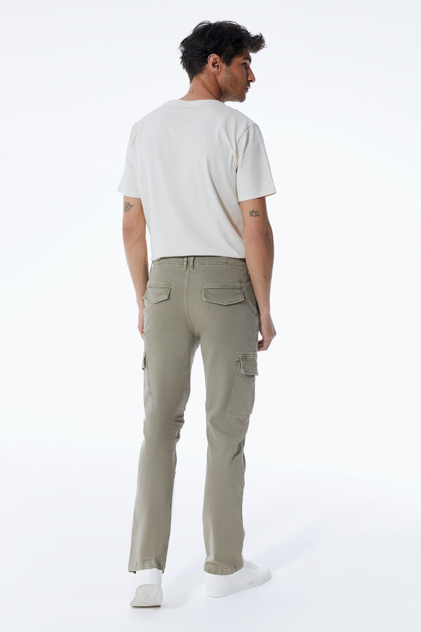 Cup Of Joe Denim Henk Mid Waist Full Length Cargo Pants