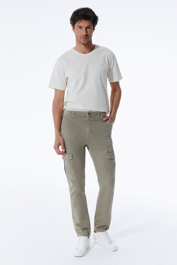 cup of joe denim Henk Mid Waist Full Length Cargo Pants