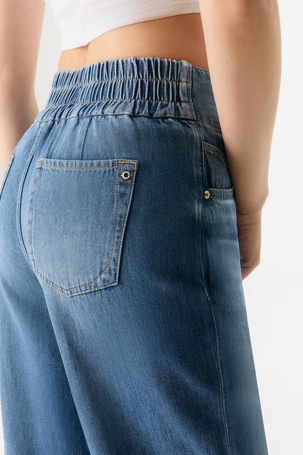 Cup Of Joe Denim Jasmin High Waist Cropped Length Jogger 5 Pocket Jeans