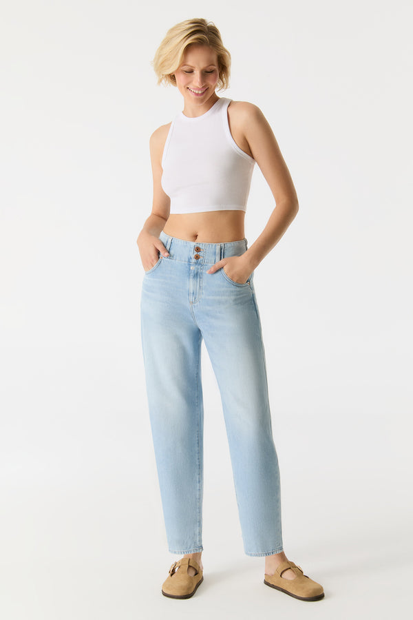 cup of joe denim Jasmin High Waist Cropped Length Jogger 5 Pocket Jeans