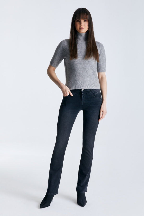 cup of joe denim Judith Mid Waist Regular Length 5 Pocket Jeans