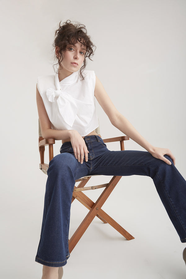 Cup Of Joe Denim Laura Mid Waist Full Length 5 Pocket Jeans