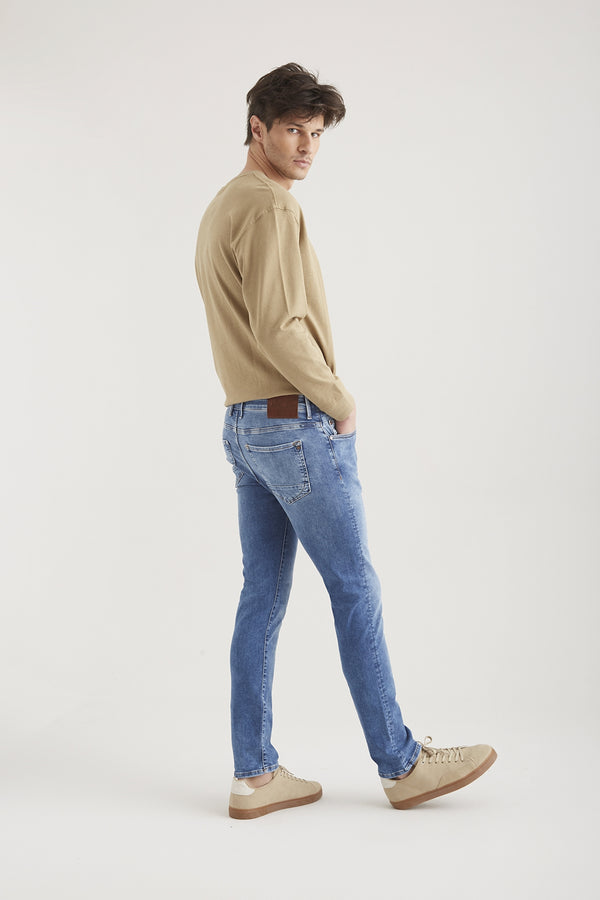 Cup Of Joe Denim Leo Mid Waist Regular Length Super Flex 5 Pocket Jeans