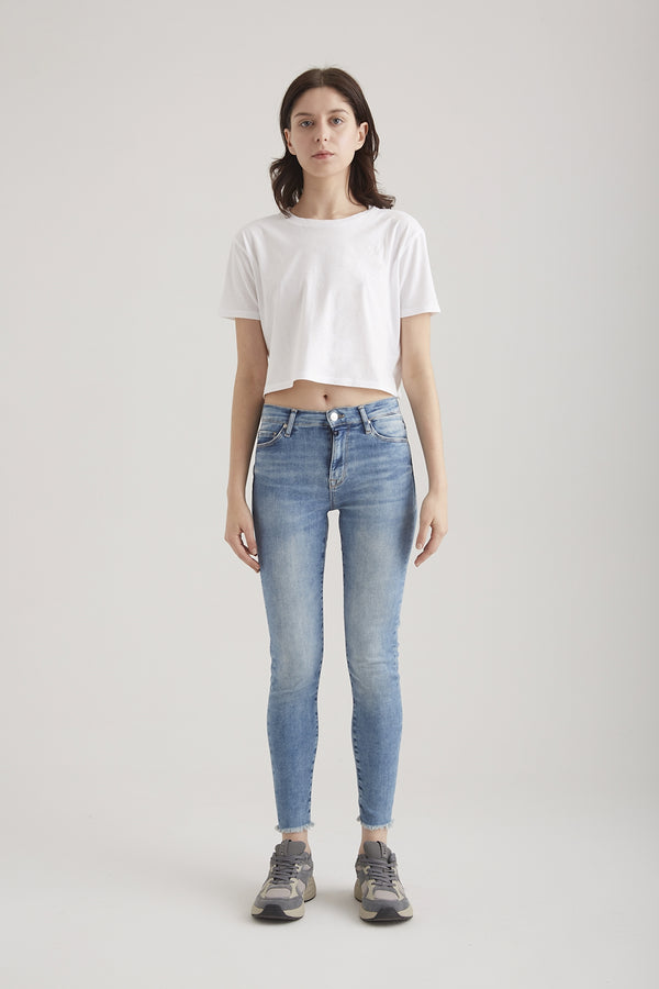 cup of joe denim Lina High Waist Ankle Length 5 Pocket Jeans