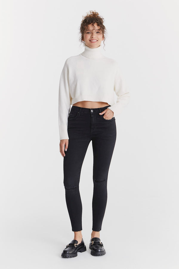 cup of joe denim Lina High Waist Ankle Length 5 Pocket Jeans