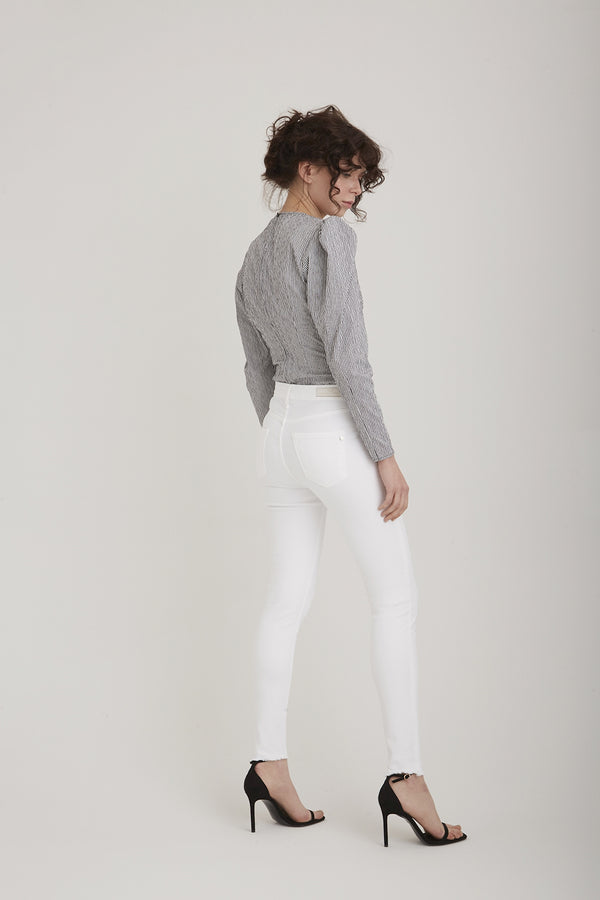 Cup Of Joe Denim Lina High Waist Ankle Length 5 Pocket Pants