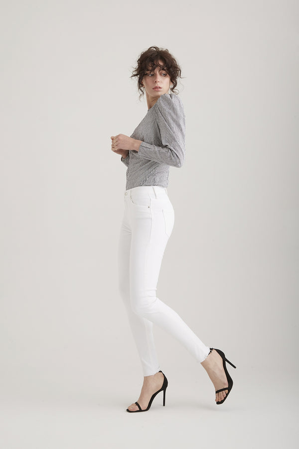 Cup Of Joe Denim Lina High Waist Ankle Length 5 Pocket Pants