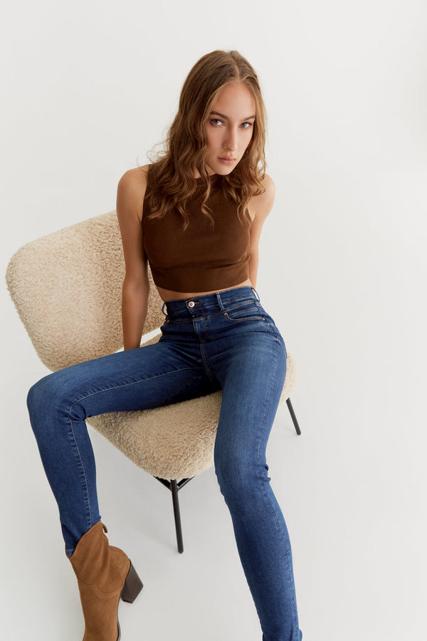 Cup Of Joe Denim Lisa Ultra High Waist Regular Length 5 Pocket Jeans