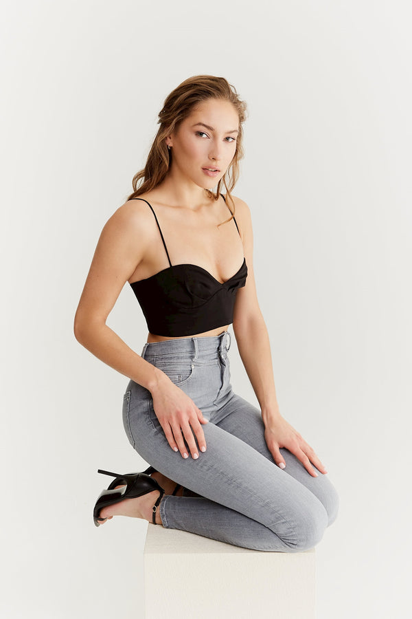 Cup Of Joe Denim Lisa Ultra High Waist Regular Length 5 Pocket Jeans