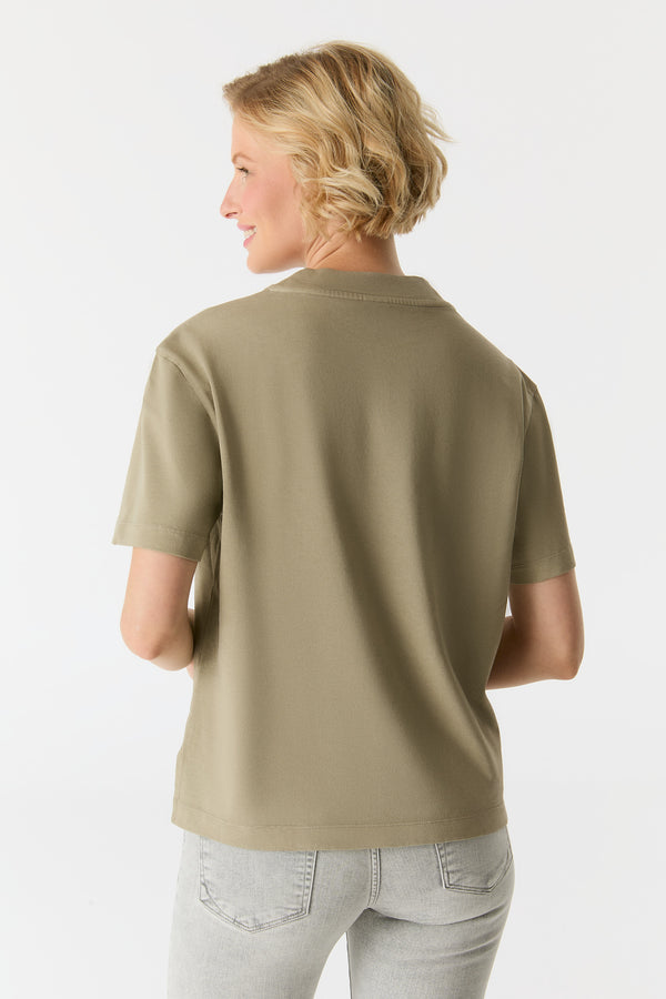 Cup Of Joe Denim Lucia Crew Neck Short Sleeve Tshirt