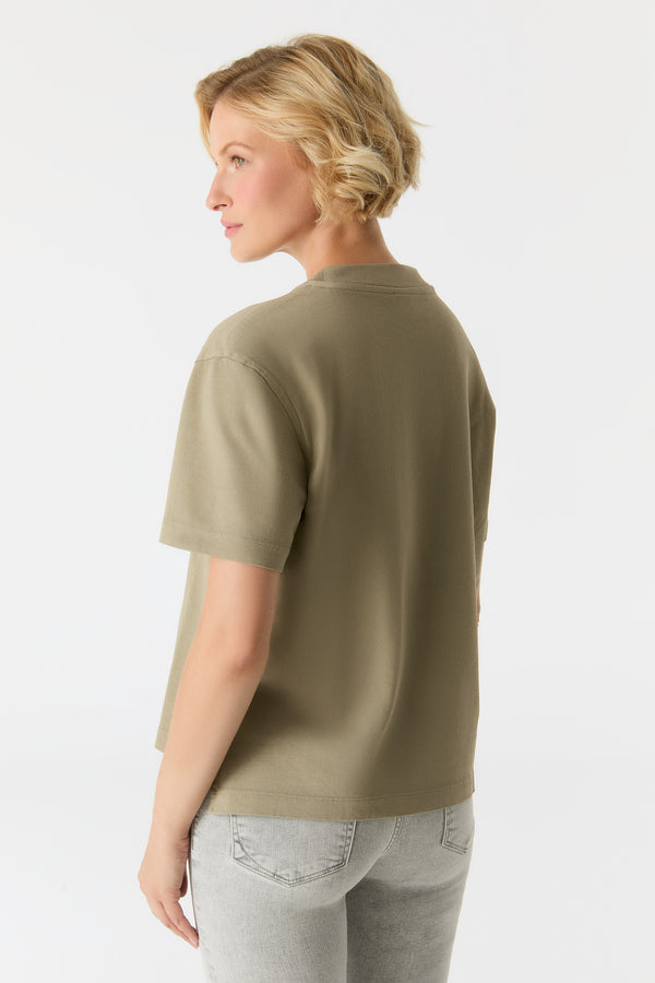 Cup Of Joe Denim Lucia Crew Neck Short Sleeve Tshirt