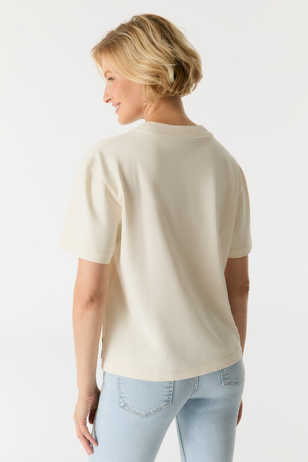 Cup Of Joe Denim Lucia Crew Neck Short Sleeve Tshirt