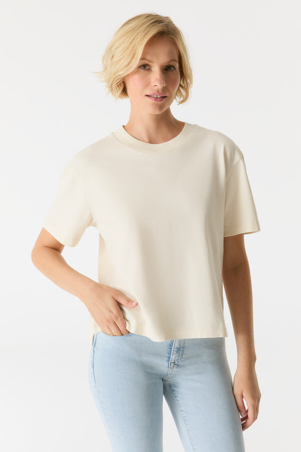 Cup Of Joe Denim Lucia Crew Neck Short Sleeve Tshirt