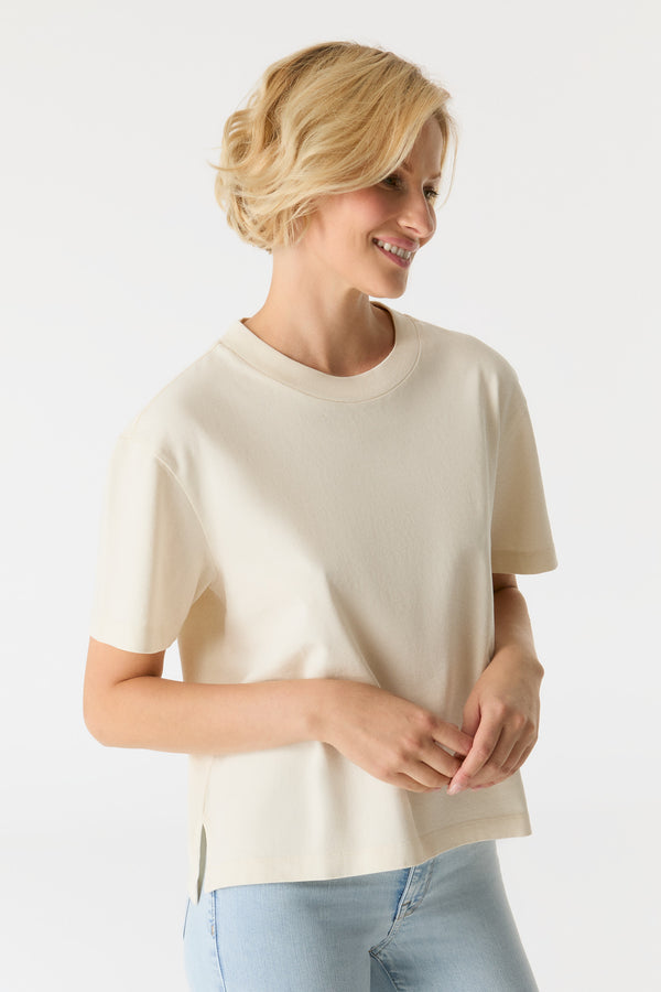 Cup Of Joe Denim Lucia Crew Neck Short Sleeve Tshirt