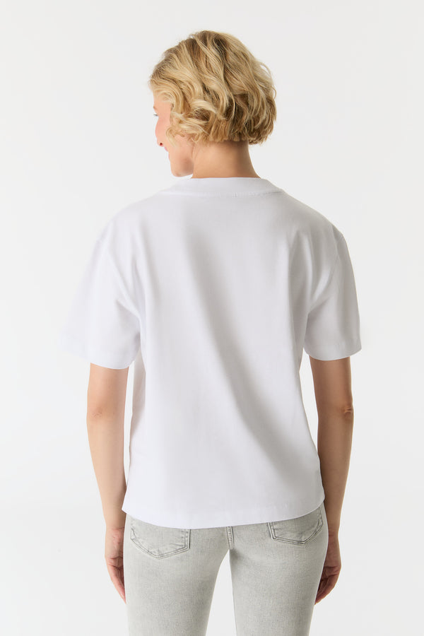 Cup Of Joe Denim Lucia Crew Neck Short Sleeve Tshirt