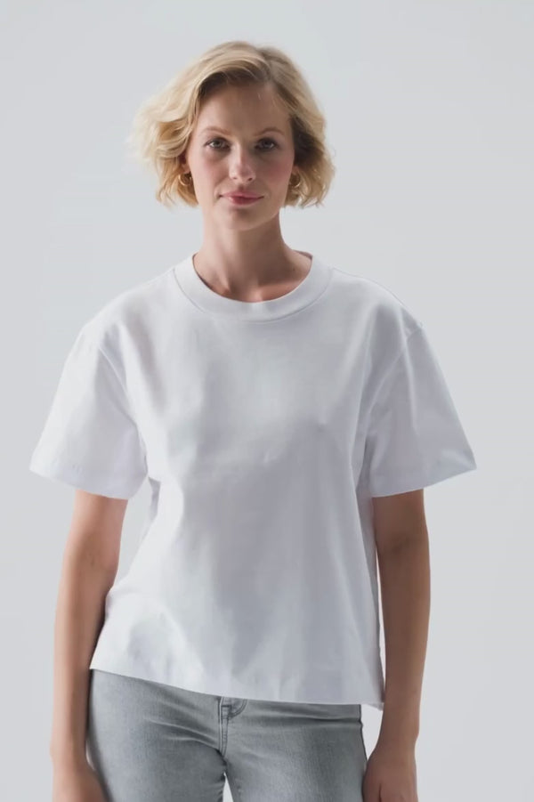 Cup Of Joe Denim Lucia Crew Neck Short Sleeve Tshirt