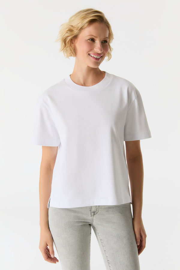 cup of joe denim Lucia Crew Neck Short Sleeve Tshirt