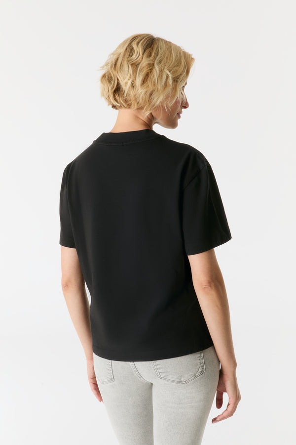 Cup Of Joe Denim Lucia Crew Neck Short Sleeve Tshirt