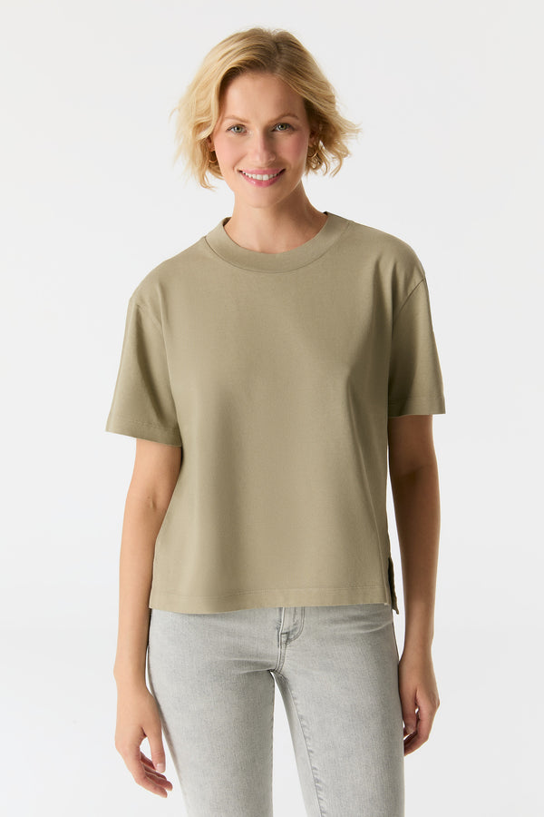 cup of joe denim Lucia Crew Neck Short Sleeve Tshirt