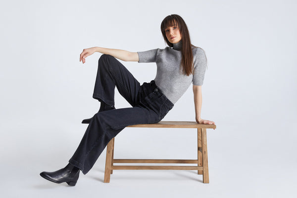 Cup Of Joe Denim Lulu High Waist Full Length Patch Pocket Jeans