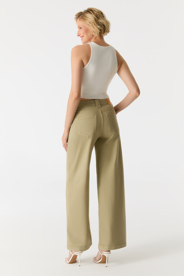 Cup Of Joe Denim Lulu High Waist Full Length Patch Pocket Pants