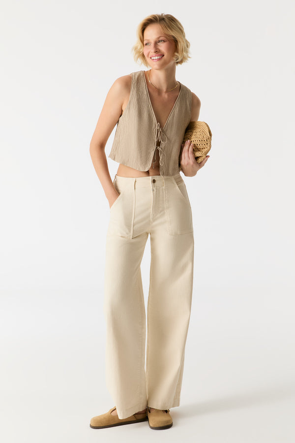 cup of joe denim Lulu High Waist Full Length Patch Pocket Pants