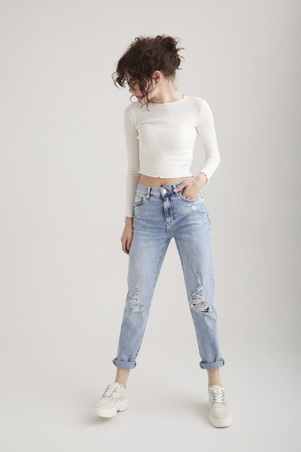 Cup Of Joe Denim Lynn Mid Waist Regular Length 5 Pocket Jeans